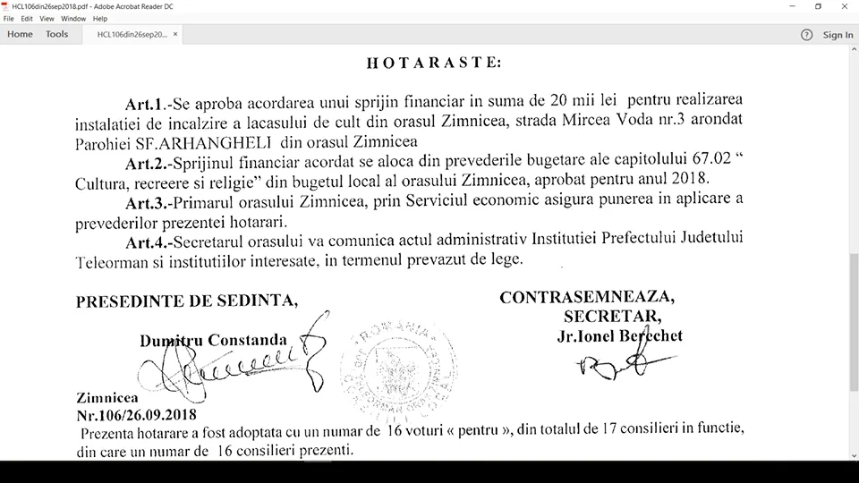 Bisericile din Teleorman sunt stimulate financiar în prag de Referendum
