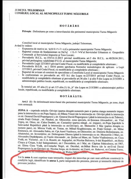 La Turnu Măgurele, o hotărâre de Consiliu Local bate Codul Fiscal