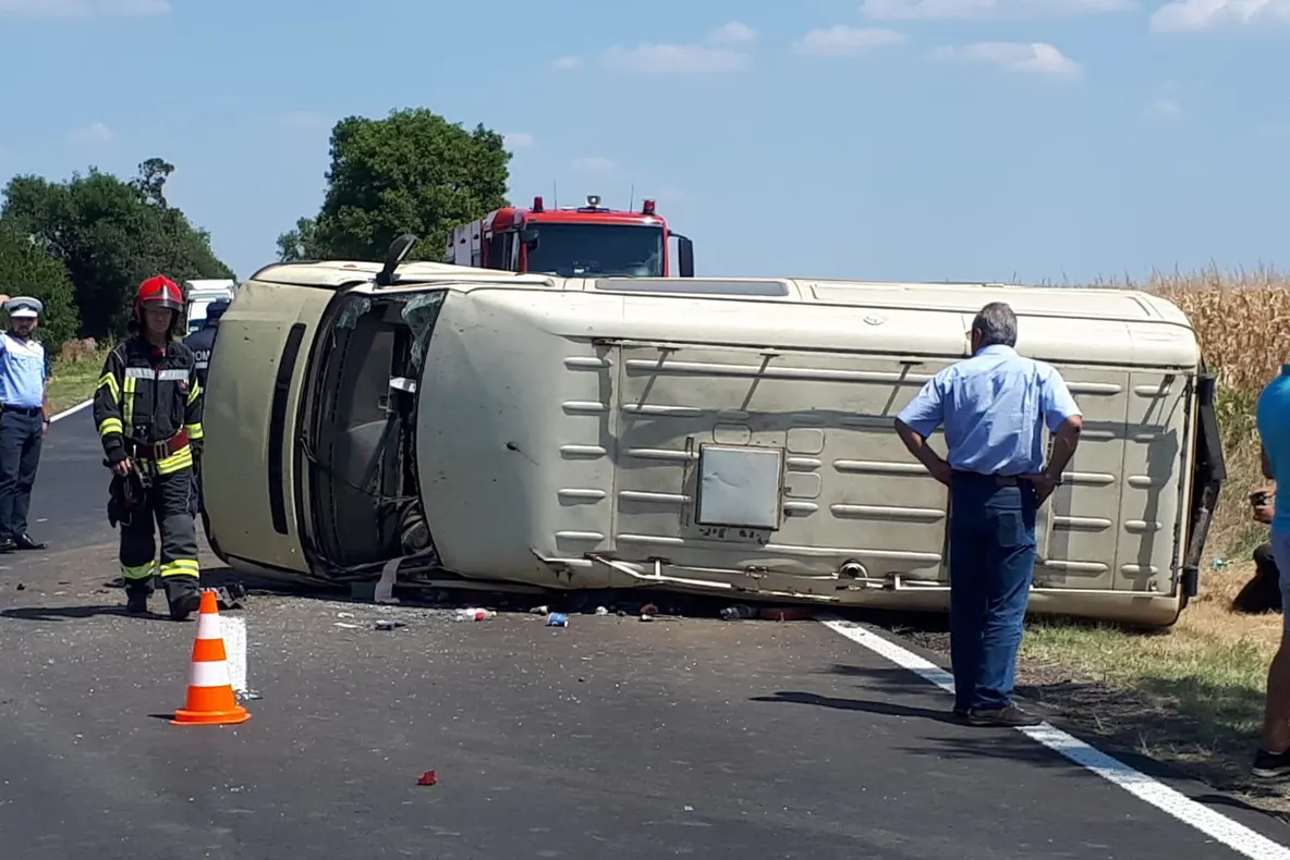 Neatenția a produs un alt accident grav pe șoselele Teleormanului