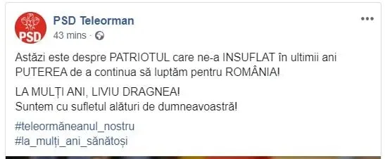 Ode din Teleorman pentru Dragnea de ziua lui...