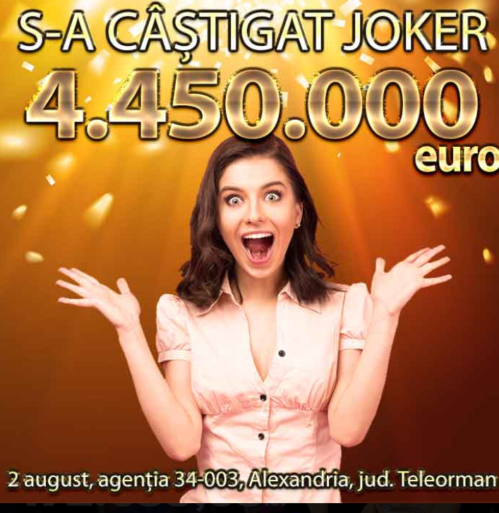 Loteria a anunțat: Premiul Joker a fost câștigat de un teleormănean!