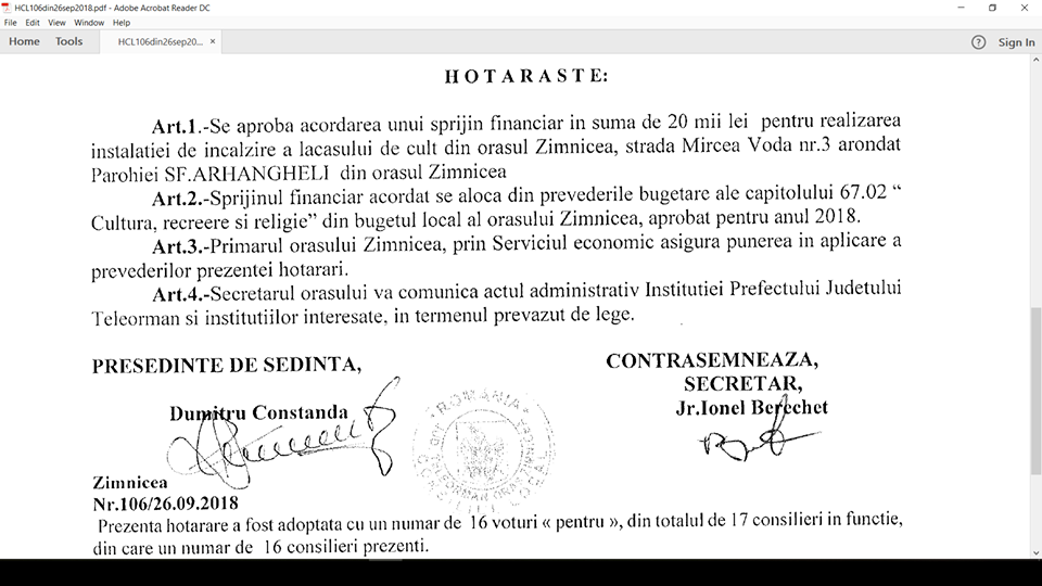 Bisericile din Teleorman sunt stimulate financiar în prag de Referendum