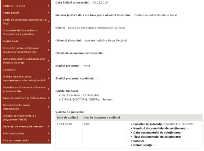 Președintele BEJ Teleorman a fost contestat la Înalta Curte