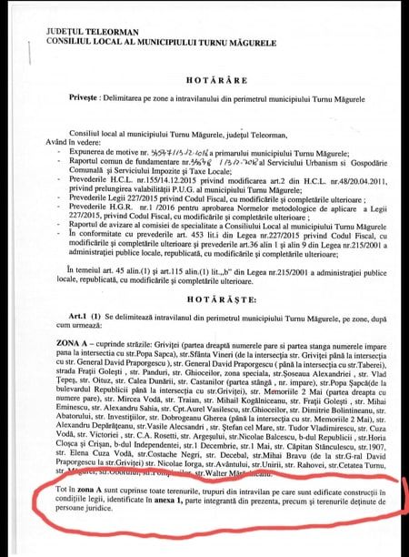 La Turnu Măgurele, o hotărâre de Consiliu Local bate Codul Fiscal