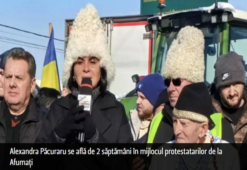 Jurnaliștii Realitatea PLUS, emisiuni maraton de Ziua Unirii - Alexandra Păcuraru, 4 ore alături de protestatarii de la Afumați