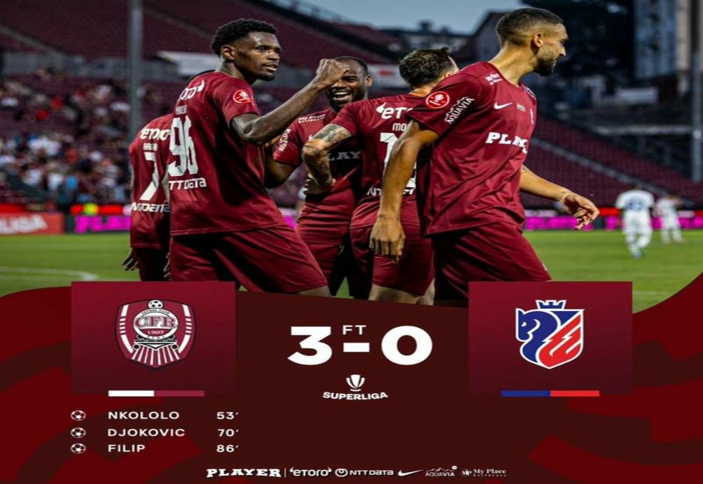 FOTBAL: CFR CLUJ - FC BOTOŞANI 3-0, ÎN SUPERLIGĂ