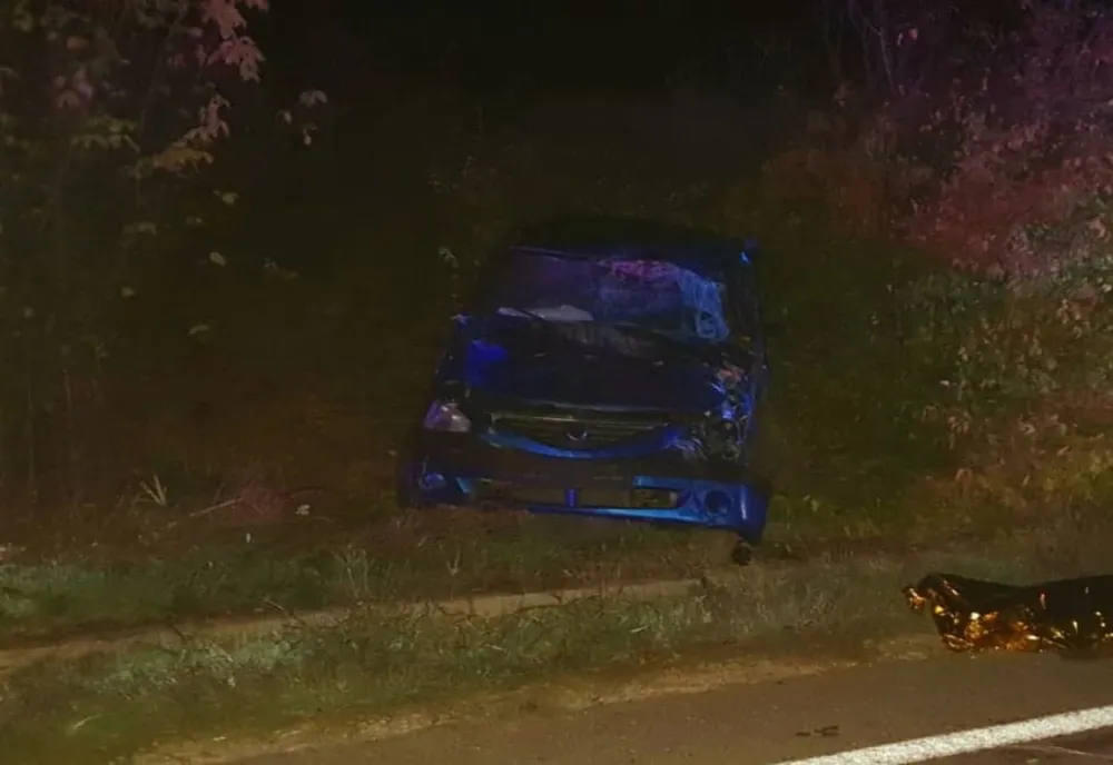 Două persoane au murit după ce un autoturism s-a răsturnat în vegetația de pe marginea DN 61