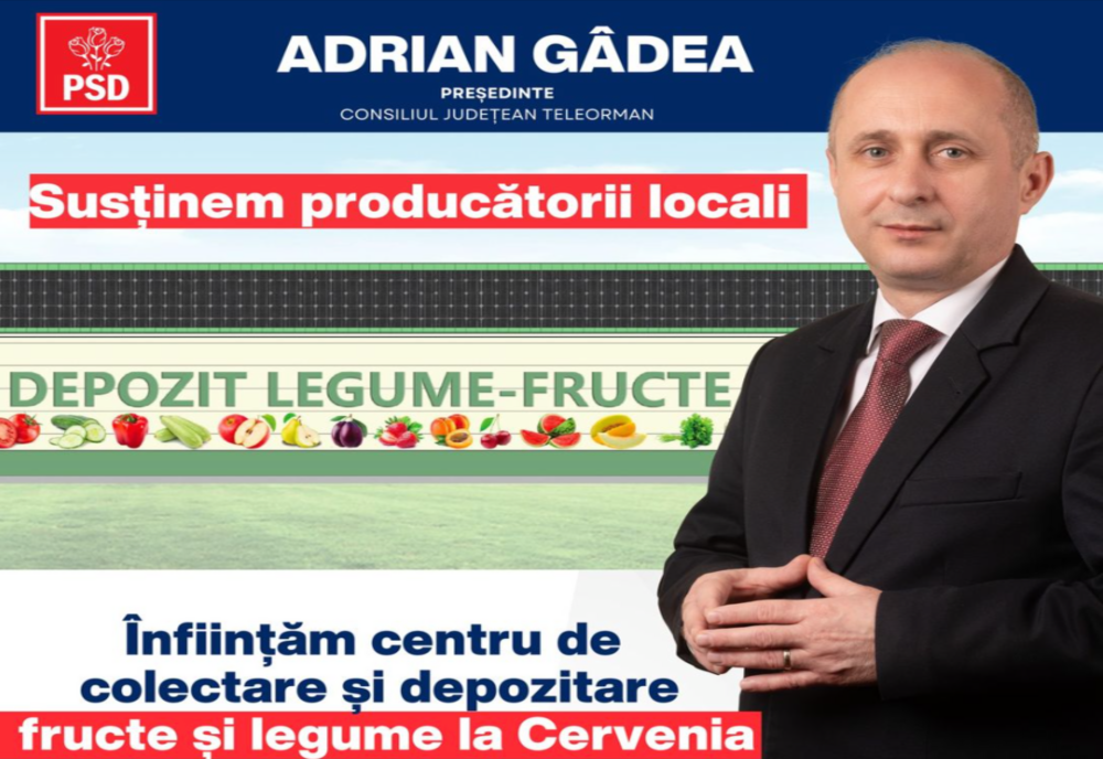 Un depozit de legume şi fructe va fi construit în Cervenia