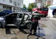 Un autoturism a luat foc în apropierea pieței din Roșiorii de Vede