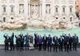 O monedă istorică în Fontana di Trevi